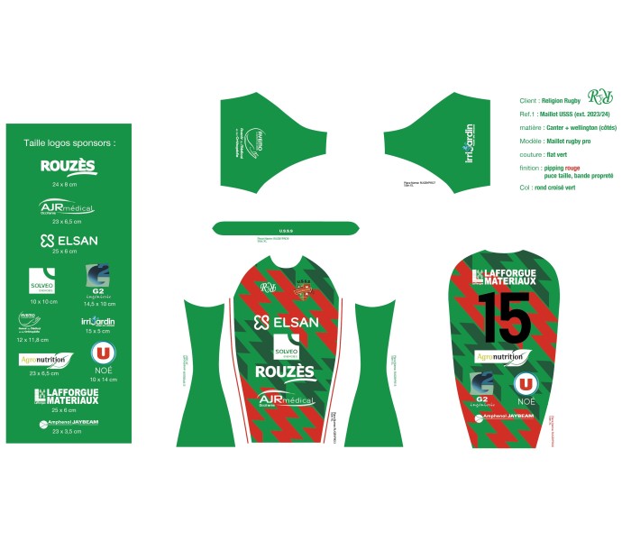 Maillots de rugby personnalisables